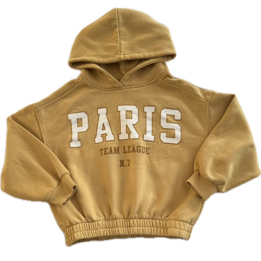 Zara girls Paris cropped sweatshirt. Preowned size 9.